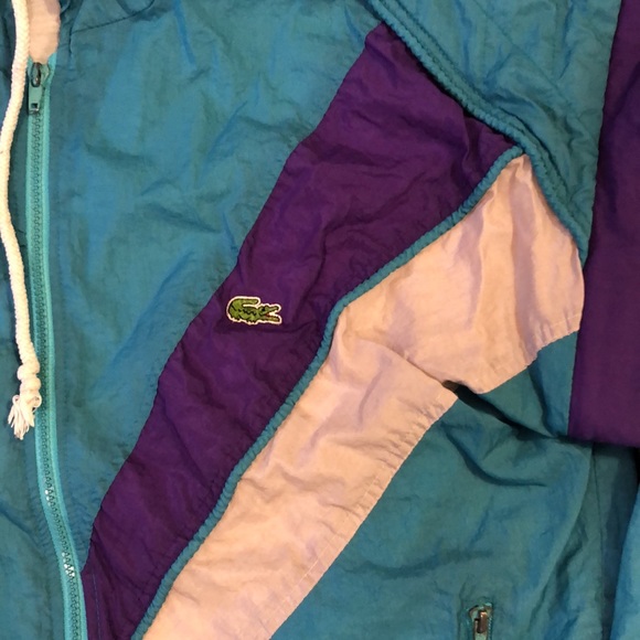 Vintage 80s Lacoste Windbreaker with Zip Off Sleeves - Picture 5 of 12
